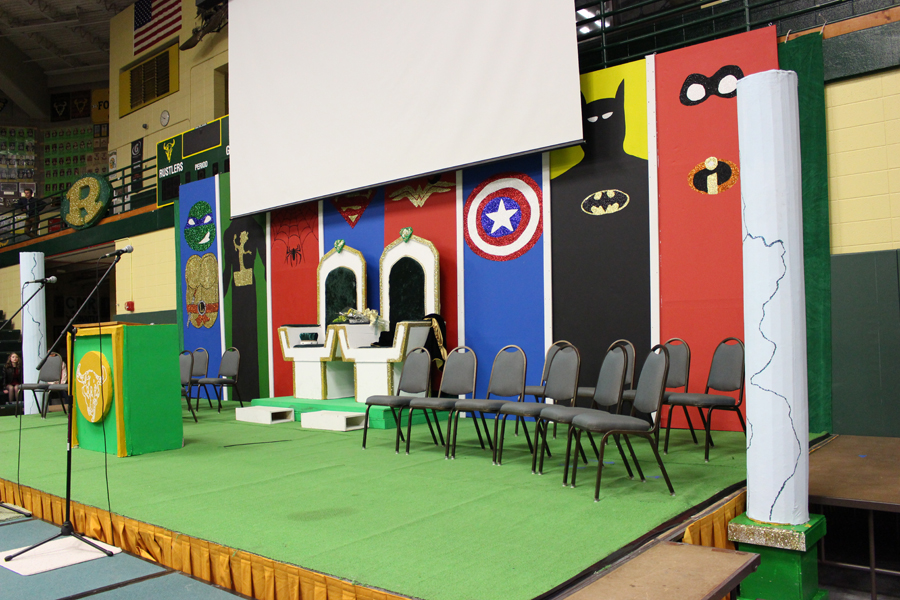 The 2017 Homecoming Coronation set was designed by Lesli Evans and built by CMR's drama and stagecraft students.